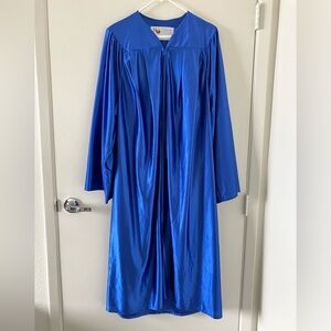 Blue Graduation Gown with Cap